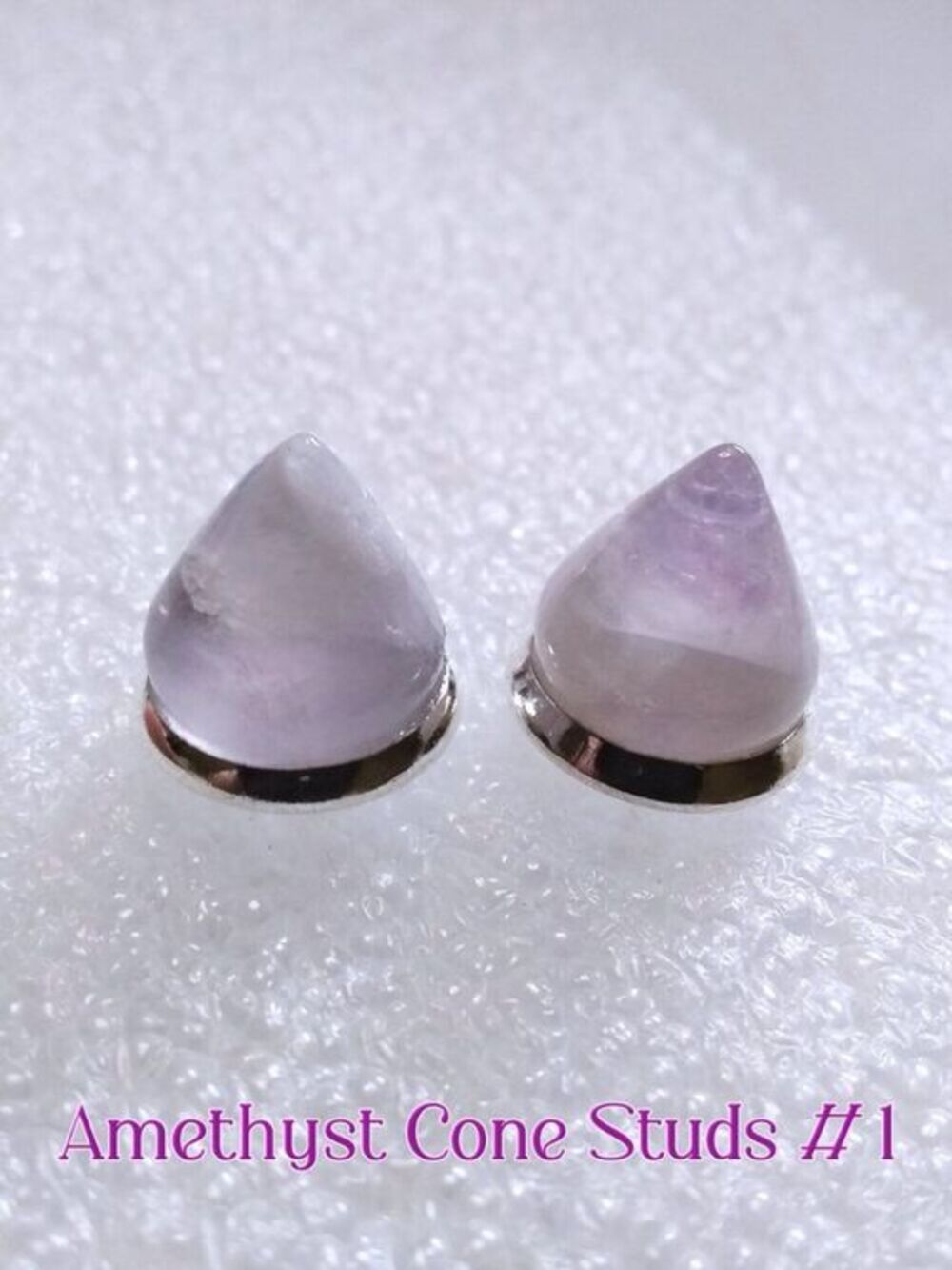 Pale Lavender Amethyst Cone Studs #1 ~ Edgy BadA$$ & Sexy!